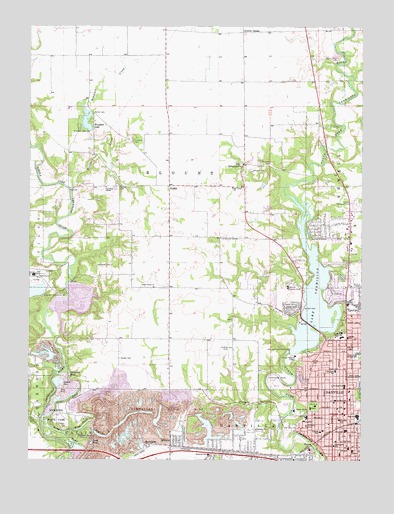 Danville NW, IL USGS Topographic Map