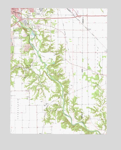 Danville SE, IL USGS Topographic Map