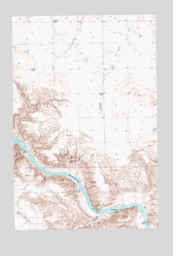 Dark Butte, MT USGS Topographic Map