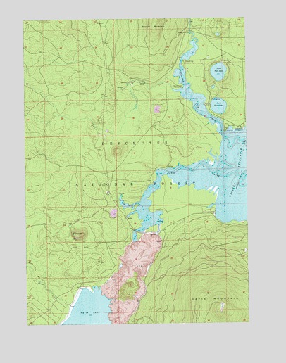 Davis Mountain, OR USGS Topographic Map