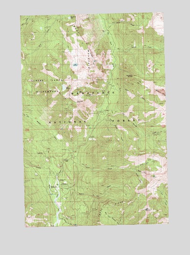 Davis Peak, WA USGS Topographic Map
