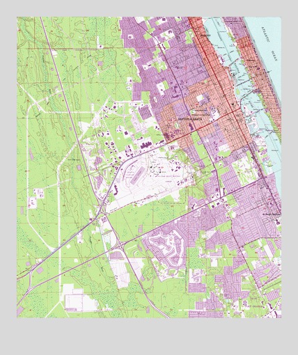 Daytona Beach, FL USGS Topographic Map
