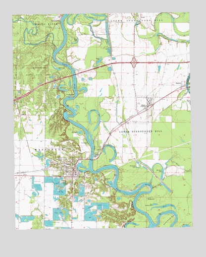 De Valls Bluff, AR USGS Topographic Map