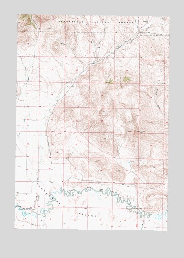 Antelope Peak, MT USGS Topographic Map