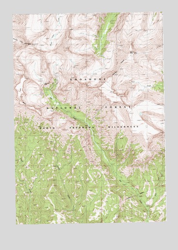 Dead Indian Peak, WY USGS Topographic Map
