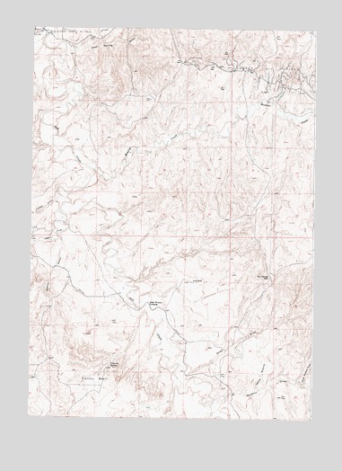 Dead Woman Crossing, WY USGS Topographic Map