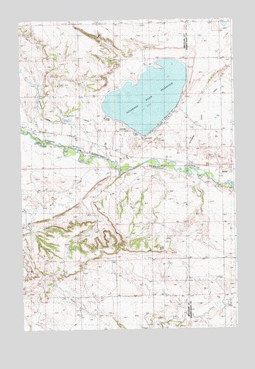 Deadmans Basin Reservoir, MT USGS Topographic Map