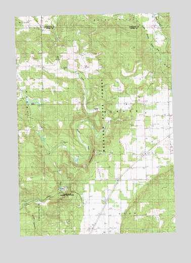 Deadmans Hill, MI USGS Topographic Map
