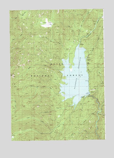 Deadwood Reservoir, ID USGS Topographic Map