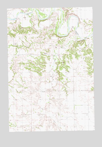 Deep Creek North, ND USGS Topographic Map