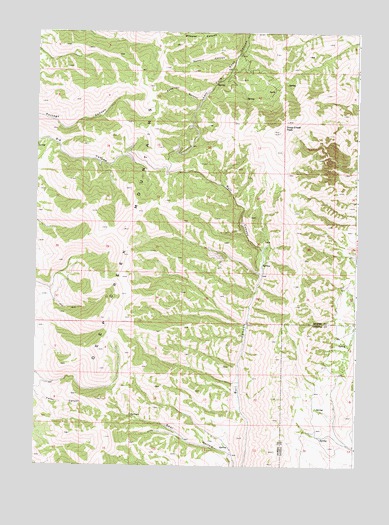 Deep Creek Peak, ID USGS Topographic Map