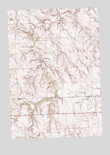 Deep Creek SE, SD USGS Topographic Map