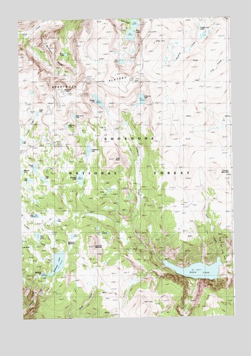 Deep Lake, WY USGS Topographic Map