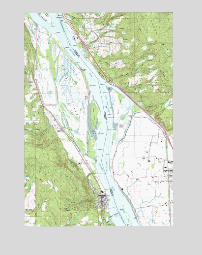 Deer Island, OR USGS Topographic Map