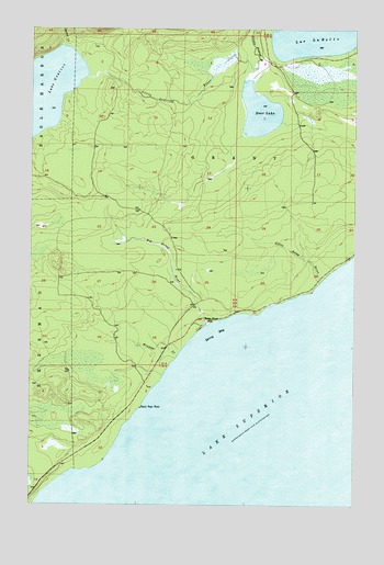 Deer Lake, MI USGS Topographic Map