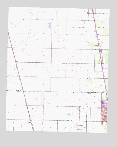 Delano West, CA USGS Topographic Map