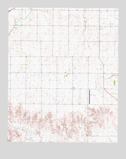 Delhi, OK USGS Topographic Map