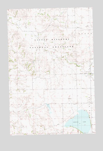 Demicks Lake, ND USGS Topographic Map