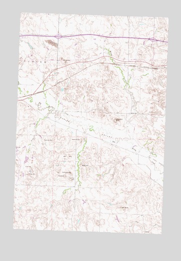 Dengate, ND USGS Topographic Map