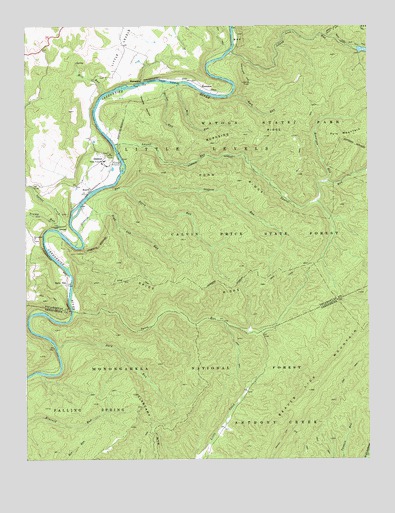 Denmar, WV USGS Topographic Map