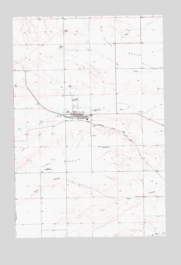 Denton, MT USGS Topographic Map