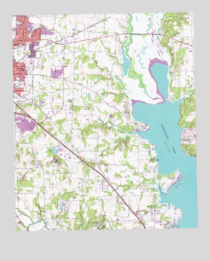 Denton East, TX USGS Topographic Map