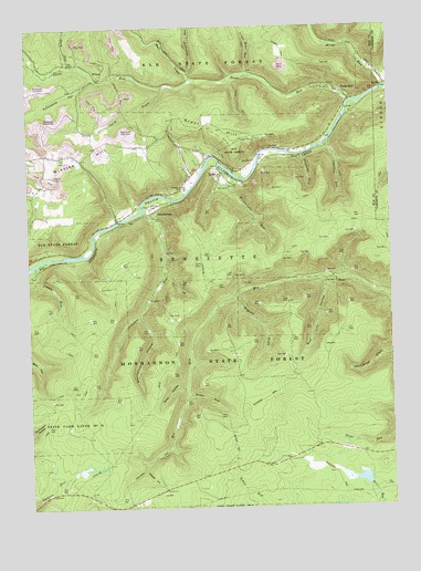 Dents Run, PA USGS Topographic Map