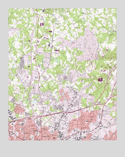Derita, NC USGS Topographic Map