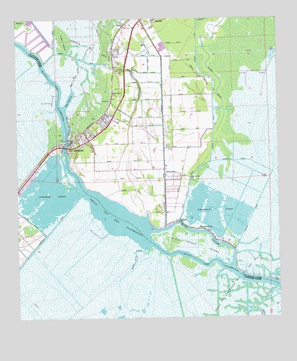 Des Allemands, LA USGS Topographic Map