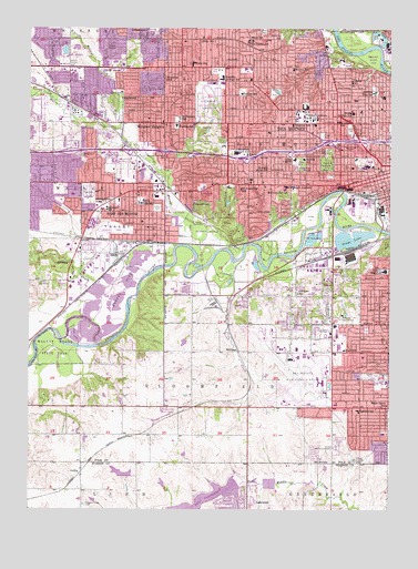 Des Moines SW, IA USGS Topographic Map