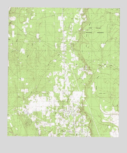 Deserter Baygall, TX USGS Topographic Map