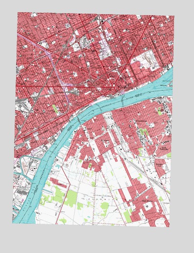 Detroit, MI USGS Topographic Map
