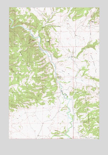 Devils Footstool, MT USGS Topographic Map