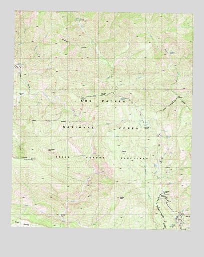Devils Heart Peak, CA USGS Topographic Map