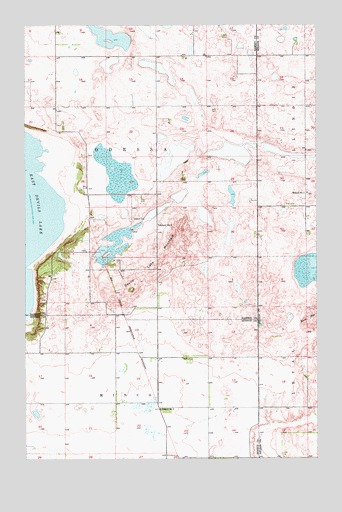Devils Lake Mountain, ND USGS Topographic Map