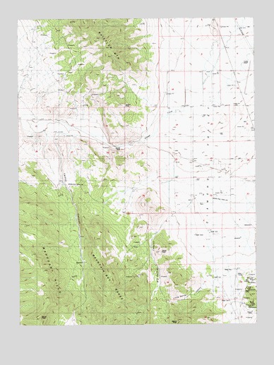 Devon Peak, NV USGS Topographic Map