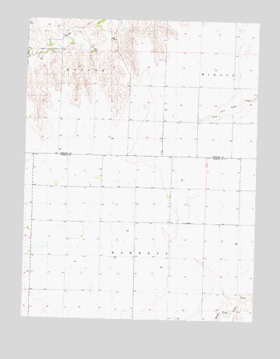 Dewey Ranch SE, KS USGS Topographic Map