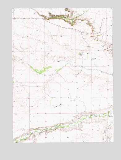 Diamond Flat, WY USGS Topographic Map