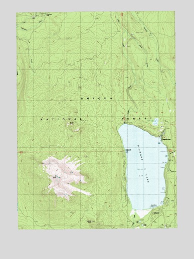Diamond Lake, OR USGS Topographic Map