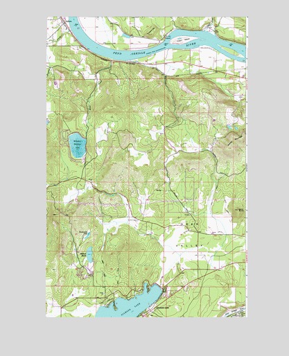 Diamond Lake, WA USGS Topographic Map