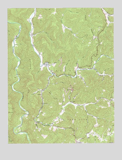 Diana, WV USGS Topographic Map