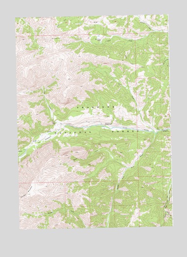 Dick Creek Lakes, WY USGS Topographic Map