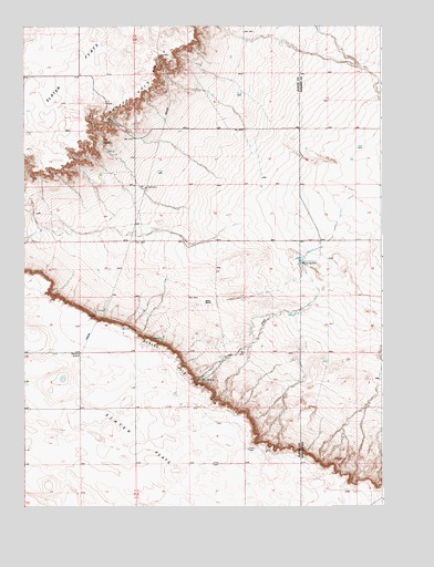 Dickinson Hill, WY USGS Topographic Map
