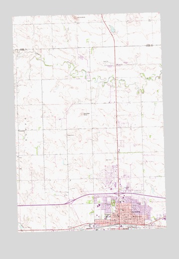 Dickinson North, ND USGS Topographic Map