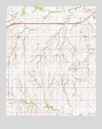Dill City NE, OK USGS Topographic Map