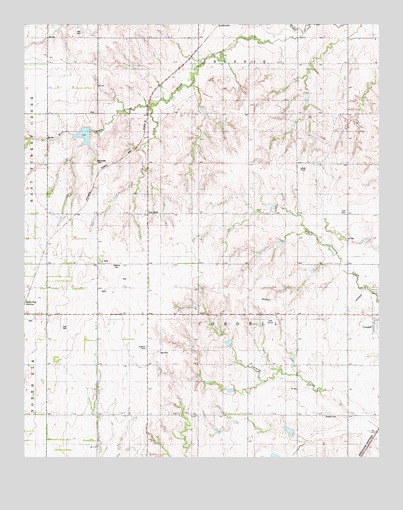 Dill City SE, OK USGS Topographic Map