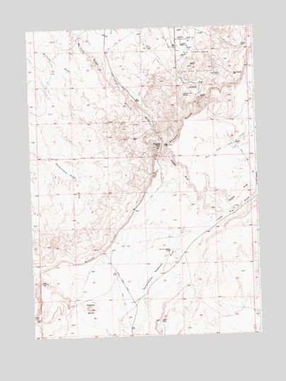 Dishpan Butte, WY USGS Topographic Map