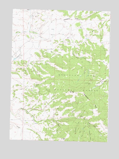 Divide Peak, WY USGS Topographic Map