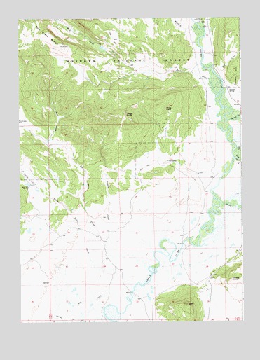 Dodge Butte, WY USGS Topographic Map