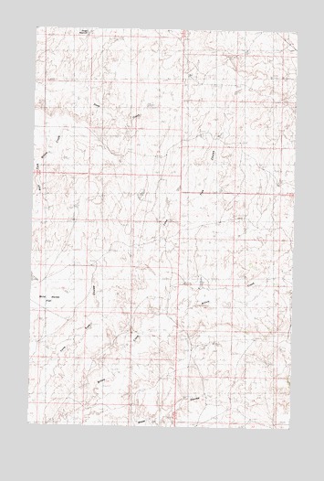 Dodge Reservoir, MT USGS Topographic Map